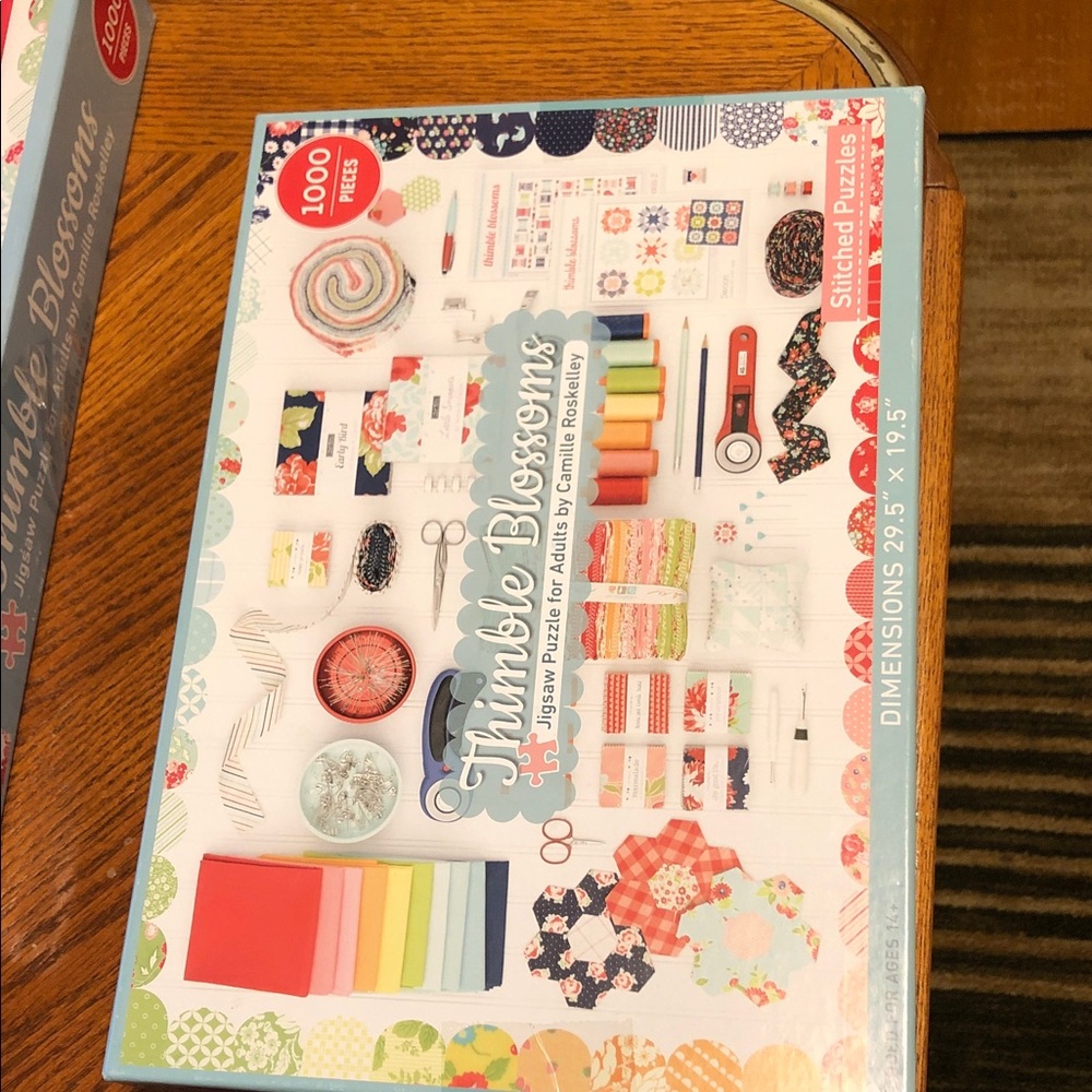 Thimble Blossoms Jigsaw Puzzle 1,000 pieces.